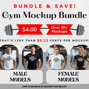 Female Model Gym Bella Canvas 3001 T-Shirt Mockup | Fitness Model White T-Shirt | Gym Model Mockup | Gildan Mockup | Workout Shirt | POD image 2