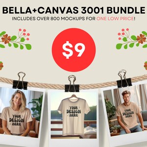 Bella Canvas 3001 Mockup Bundle, Access to T-shirt Mockups, Gildan Bundle, Flat Lay Mock, Male Model Mockup, Tshirt Bundle, Entire Boho