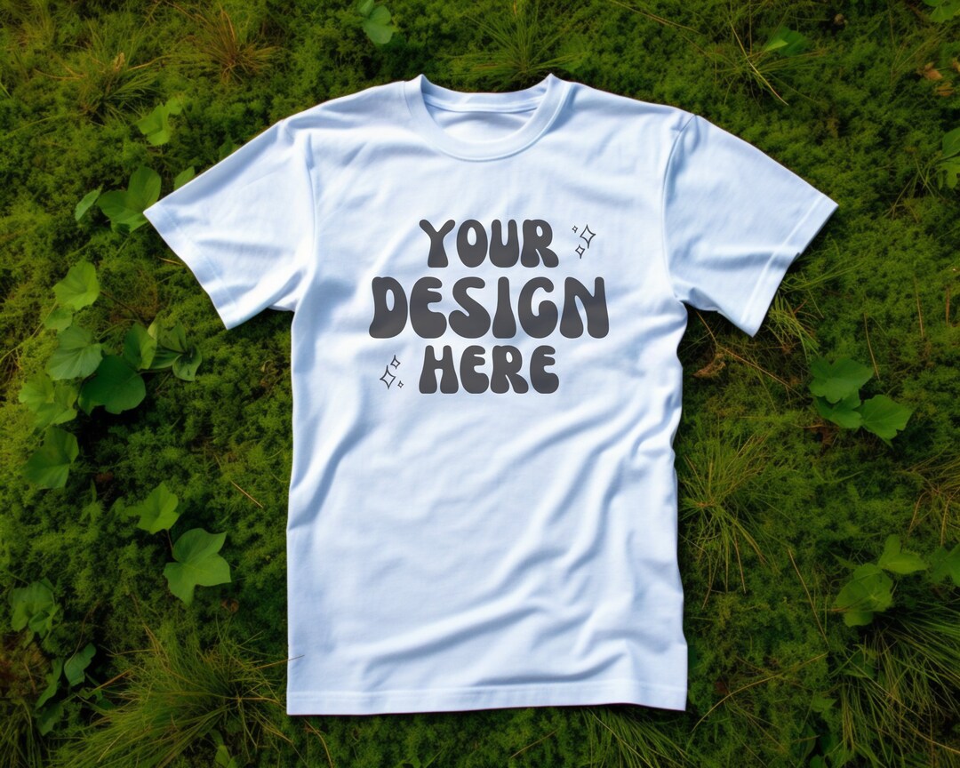 Gildan 5000 Mockup Gildan White T-shirt Nature Mockups Nature Flat Lay