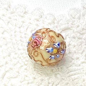 16mm Large Vintage Venetian Glass Fiorato Wedding Cake Bead