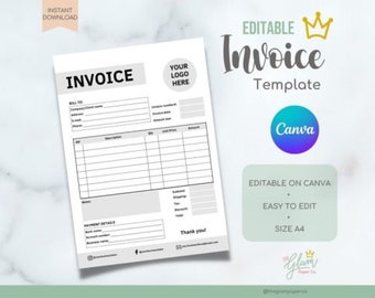 Modèle de facture modifiable | Modèle de toile