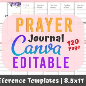 Editable Prayer Journal Canva KDP