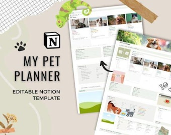Notion-sjabloon Eenvoudige huisdierplanner