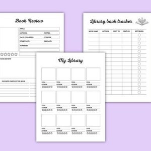 Editable Digital Reading Journal Canva - Etsy