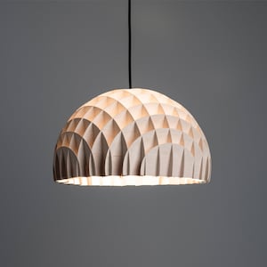 Arc Pendant Plywood Wood pendant lamp Modern design light fixture Sustainable design Scandinavian home image 6