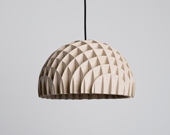 Arc Pendant Plywood • Wood pendant lamp • Modern design light fixture • Sustainable design • Scandinavian home