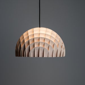 Arc Pendant Plywood Wood pendant lamp Modern design light fixture Sustainable design Scandinavian home image 7