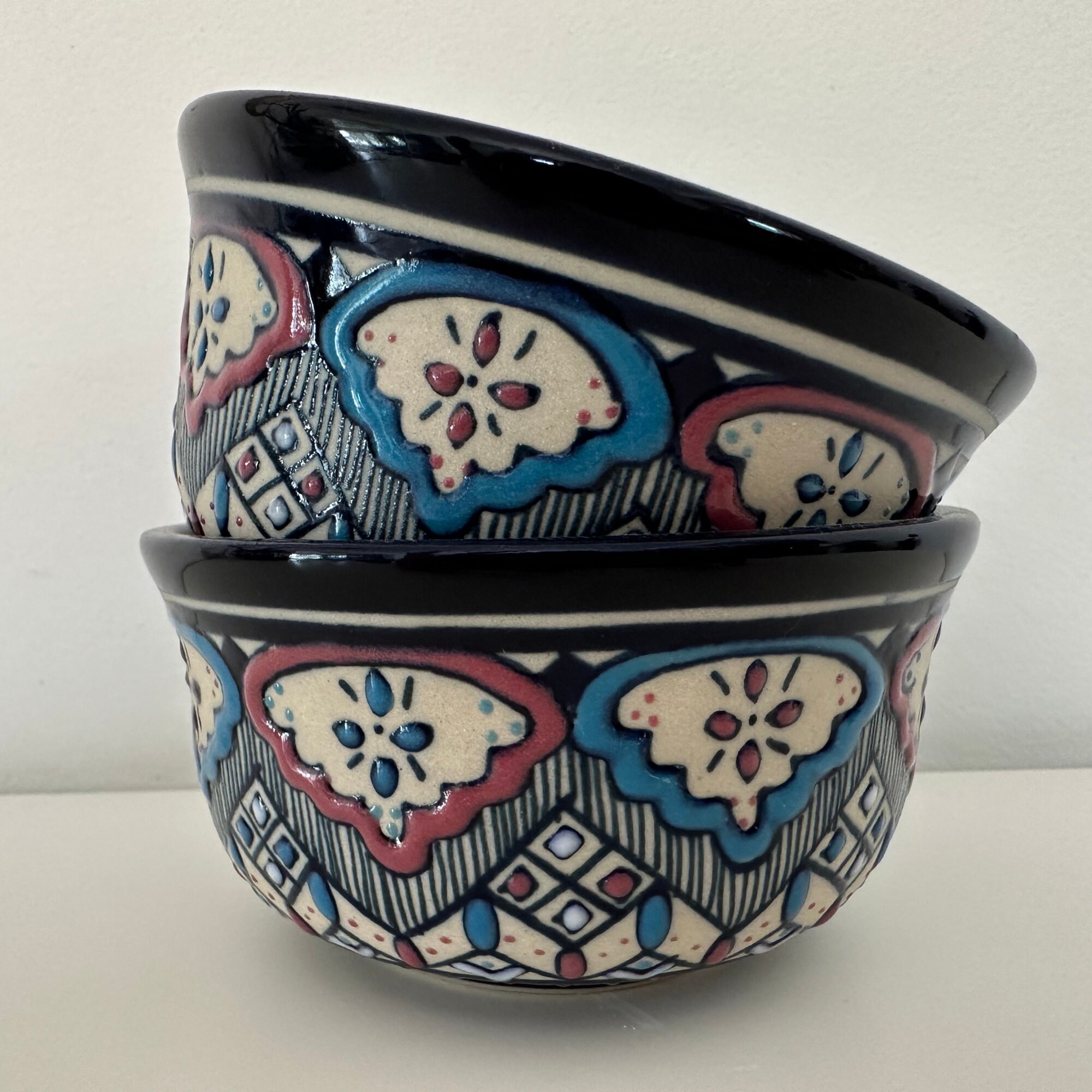 Hand Painted Ceramic Salsa Bowls Hecho En Mexico Bowls Javier Servin
