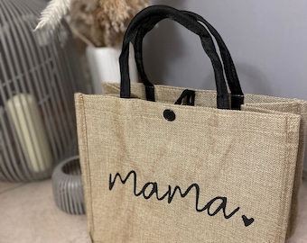 Cadeau fête des mères - Cadeau fête des mères - Sac jute - Sac maman - Sac maman - Cadeau Naissance Fête des mères Baby Shower