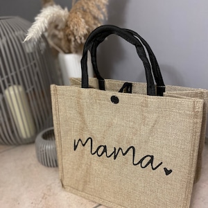 Gift Mother&#39;s Day - Mother&#39;s Day gift - Jute bag - Mom Bag - Mama Bag - Gift Birth Mother&#39;s Day Baby Shower