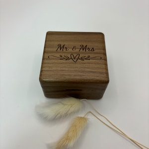 Ringdoos &quot;Mr & Mrs&quot; - Bruiloft Bruiloft Verloving Hout