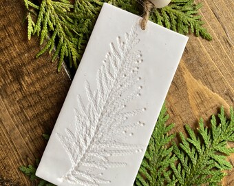 Clay Juniper Pressed Minimalist Ornament