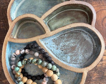 Handmade Ceramic Jewelry Tray: Stoneware Trinket Dish