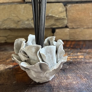 Ceramic Blossom Vessel Oil and Reed Diffuser White Glaze