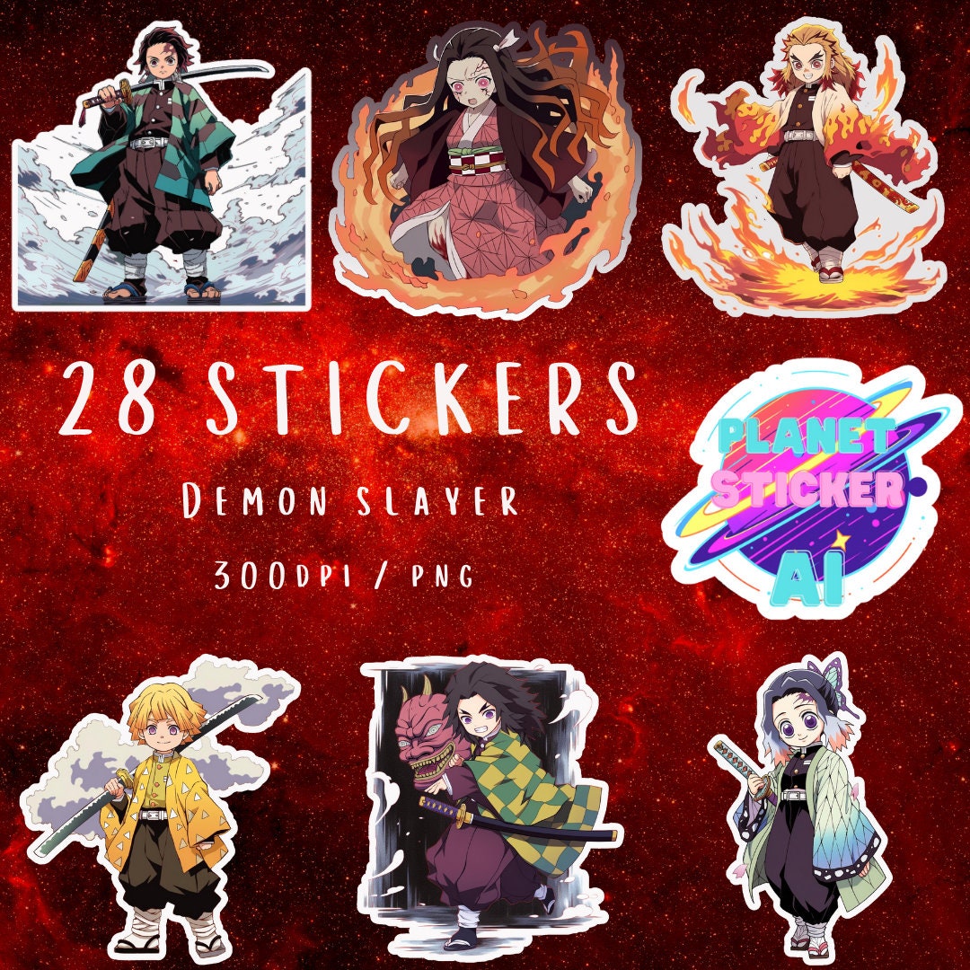 Anime Stickers in Png Format Anime Sticker Set Anime PNG Etsy