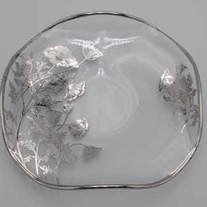 Silver City Flanders Poppy Sterling Silver Overlay Plate (READ DESCRIPTION)