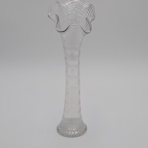 EAPG Clear Swung Vase Ripple Pattern