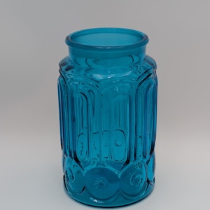 L.E. Smith Blue Moon and Stars Jar X-Large NO LID (read description)