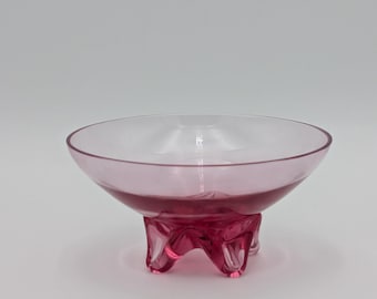 ヴィンテージ ムラーノ ピンク オパリンガラス シェルシェイプ ボウル