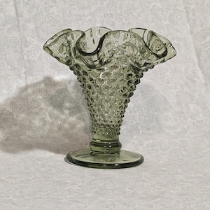 Fenton Hobnail Colonial Green Sherbet Dish