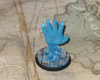 Bigby's Hand Spell Affect- (Blue) - Hand Painted D&D/Pathfinder/TTRPG miniature (Reaper Bones)