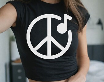 Peace and Music Unisex T-shirt guitar player mens  gifts music musician gift tee shirt, gifts for women, guitar girl, v-neck, baby shirt