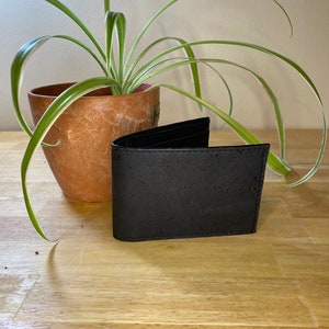 Cartera Bifold / Cartera de hombre / Tela de corcho / Vegana / Hecha a mano