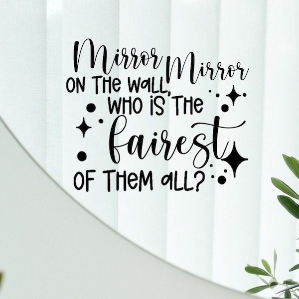 Mirror Mirror | Mirror Decal | Mirror Sticker | Affirmations | Positive Quote | Vinyl Decal | Wall Art | Mirror Quotes | Motivational | Gift