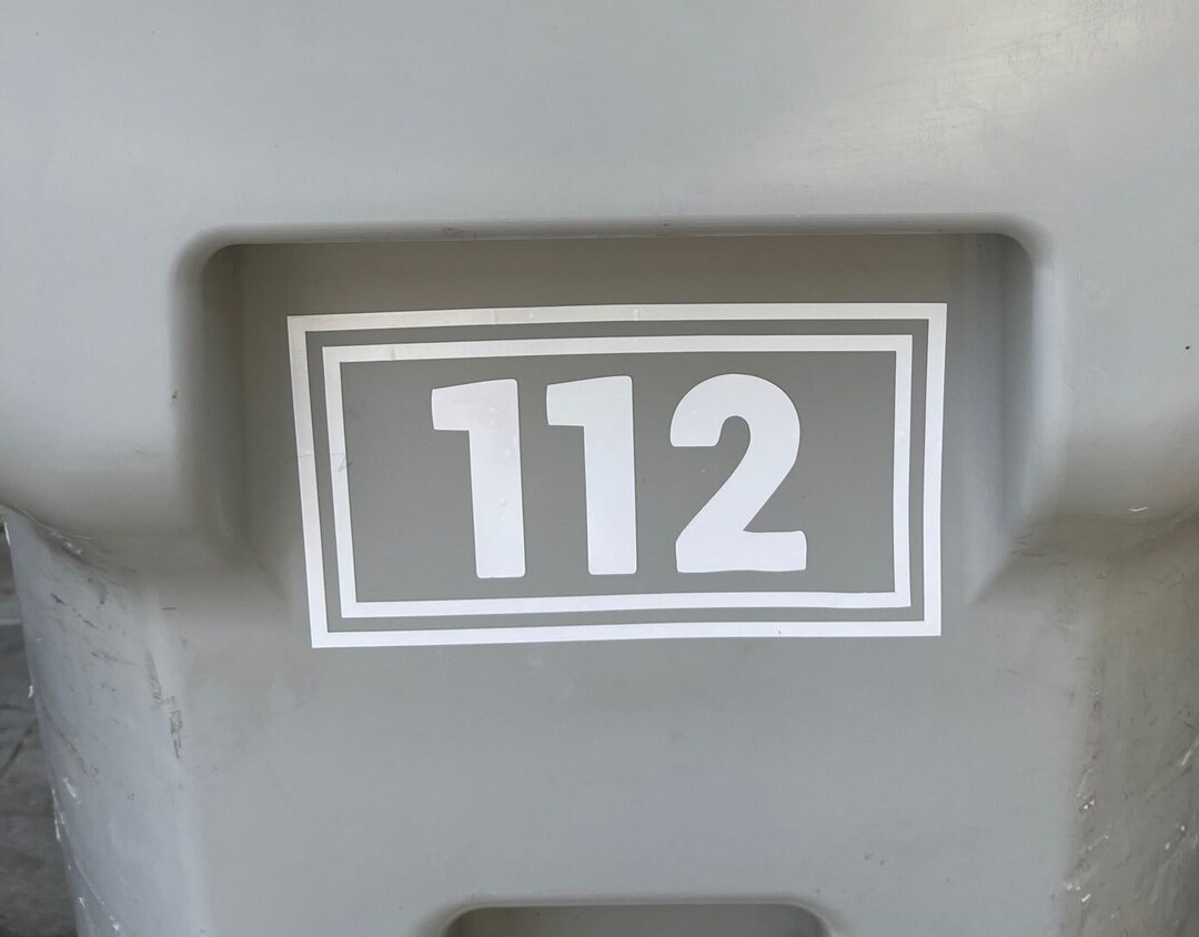 Trash Can Decal Address Garbage Can Sticker Trash Bin Etsy