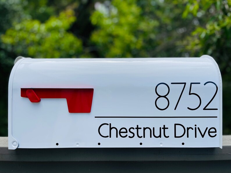 Custom Mailbox Decal Mailbox Numbers Street Address Vinyl Decal House