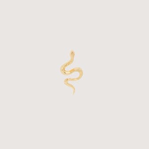 Dainty Snake 14k Solid Gold Piercing Earring