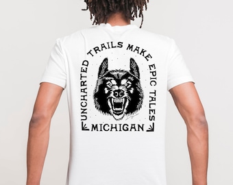 T-shirt Michigan Dogman, T-shirt Cryptid Werewolf
