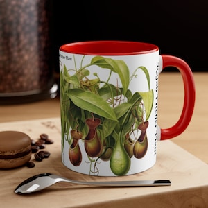 Rajah Pitcher Plant Mug - Exotic Carnivorous Plant Design - Unique Nature Lover Gift - Perfect for Gardeners and Plant Enthusiasts
