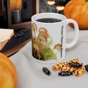 Venus Flytrap Flower Mug - Fascinating Botanical Design, Perfect for Coffee Lovers, Microwave & Dishwasher Safe, Unique Gift Idea