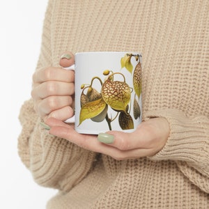 Dutchmans Pipe Flower Mug, Ceramic Mug 11oz