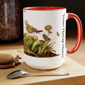 Venus Flytrap Flower Mug - Fascinating Botanical Design, Perfect for Coffee Lovers, Microwave & Dishwasher Safe, Unique Gift Idea