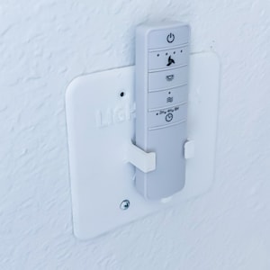 Fan & Light Remote Control Switch Plate Cover 2-Gang