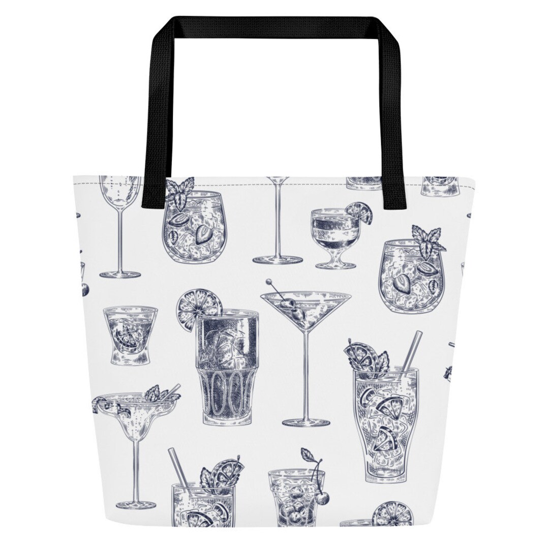 Yeehaw Boujee Allover Print Large Tote Bag, Shopping Bags, Handbags