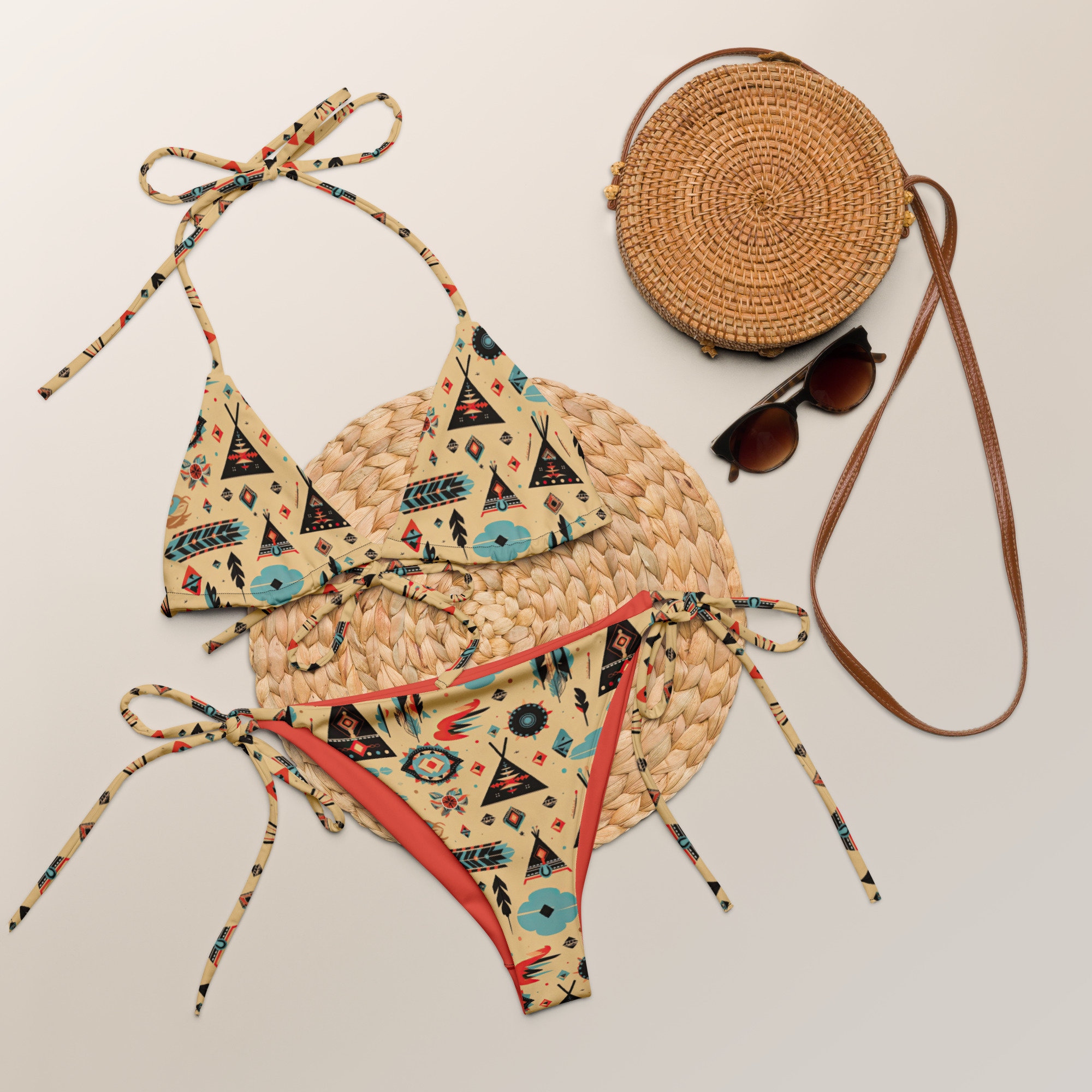 Yeehaw Boujee String Bikini, Women's Swimwear, Western Swimwear