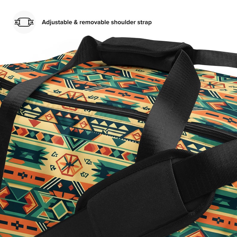 Yeehaw Boujee, Large Aztec Duffle Bag, Carryon Duffle Bag, Aztec Print