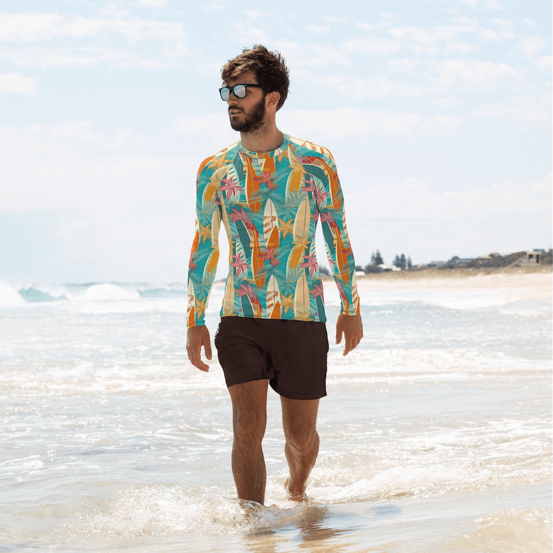 Yeehaw Boujee Men's Retro Rash Guard, Retro Rash Guard, Surfers Rash