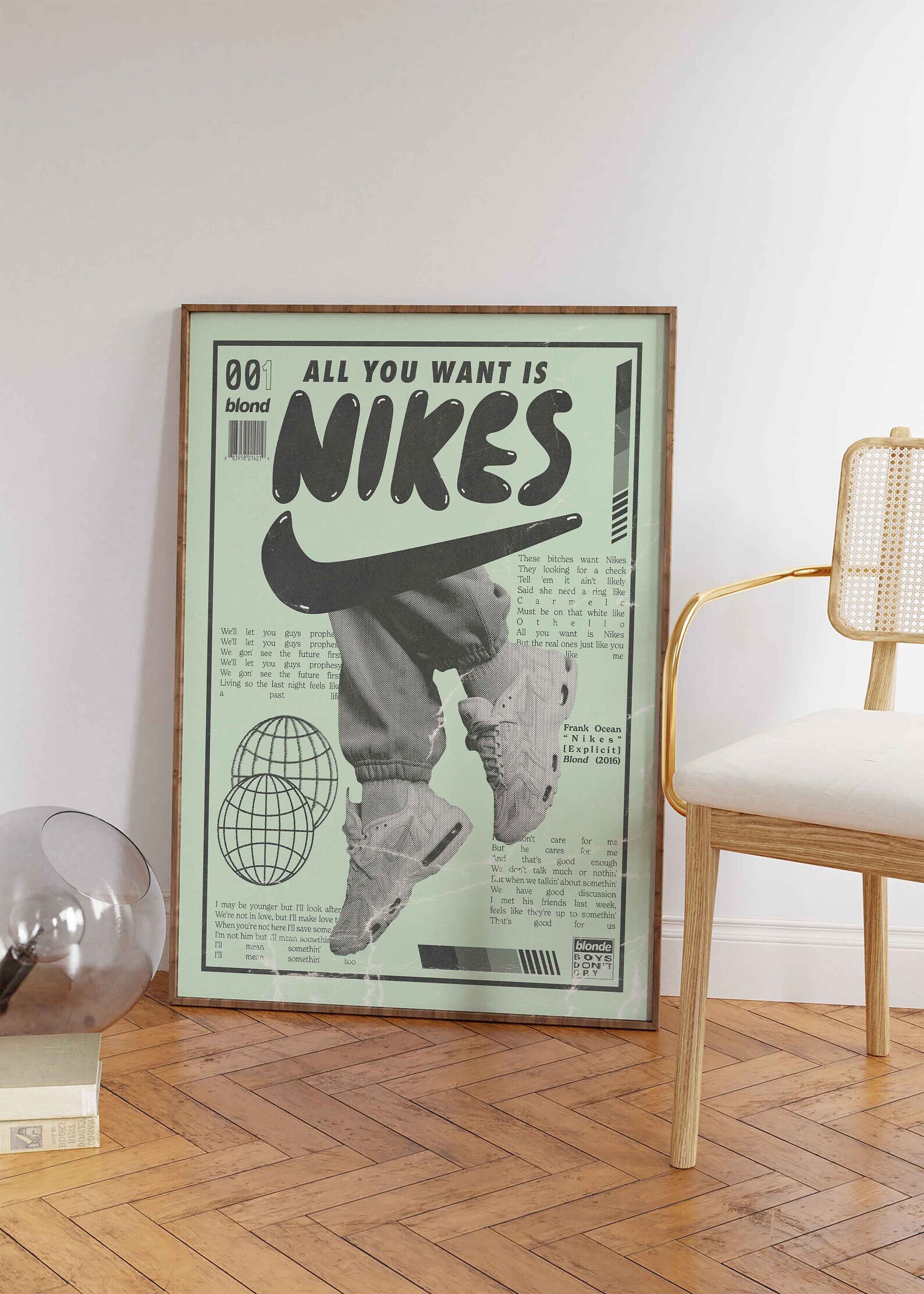 Frank Ocean Nikes Poster Frank Ocean Blonde Digital Poster Etsy