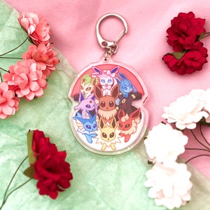 Eeveelutions Charm | 2.5&quot; Double Sided Acrylic Charm