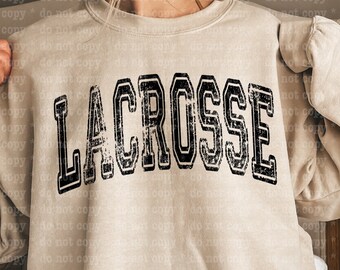 Distressed Lacrosse Varsity PNG, Lacrosse Mom (Digital Download)
