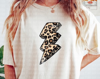 Leopard Lightning Bolt png svg, leoparddesign, Distressed Leopard Lightning Bolt png svg dxf digital konst