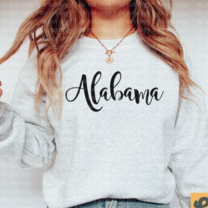 Alabama Script png dxf svg, Alabama Shirt Sublimation DTG DTF Digital Download
