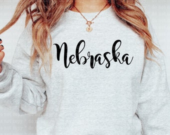 Nebraska Script png dxf svg, Nebraska Shirt Sublimation DTG DTF Digital Download