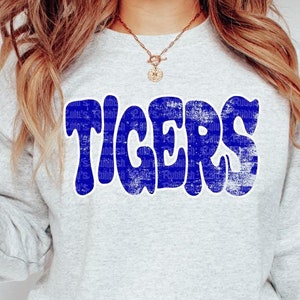 Tigers Wonky png digital download, Tigers png royal and white
