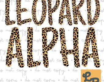Alfabeto Leopardo (descarga digital), Diseño (descarga digital), Alfabeto PNG