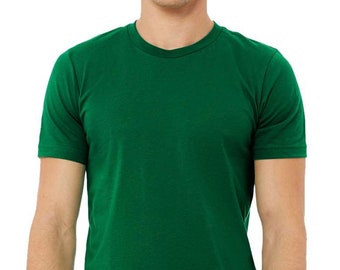 Blank Bella Canvas T-shirt, 3001 Plain Bella Canvas crew neck, Blank T-shirt, Blank Unisex Tee, Wholesale Bulk, Kelly Green shirt